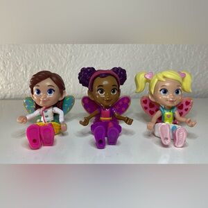 Fisher Price Butterbean's Cafe 3" Figure Lot ~ Dazzle, Butterbean & Cricket